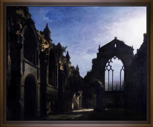 The Ruins of Holyrood Chapel by Louis Daguerre  Print